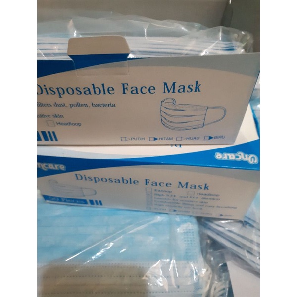 MASKER EARLOOP 3 PLAY 1 BOX ISI 50 PCS