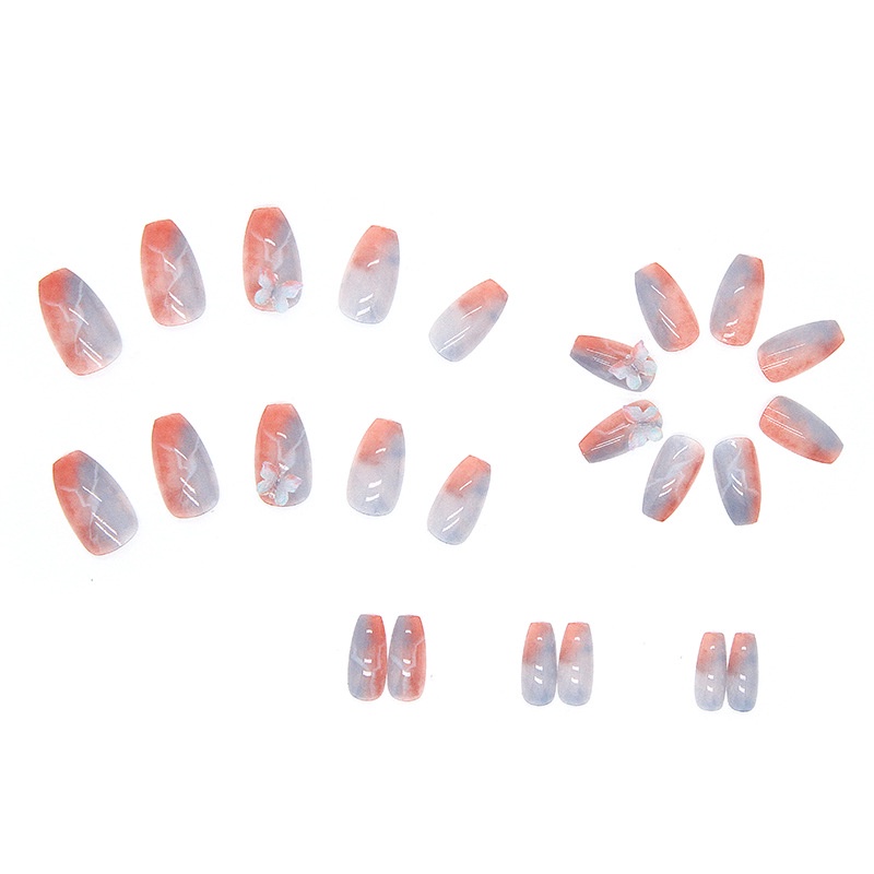 24pcs / Kotak Kuku Palsu Full Cover Untuk Dekorasi Nail Art Z337