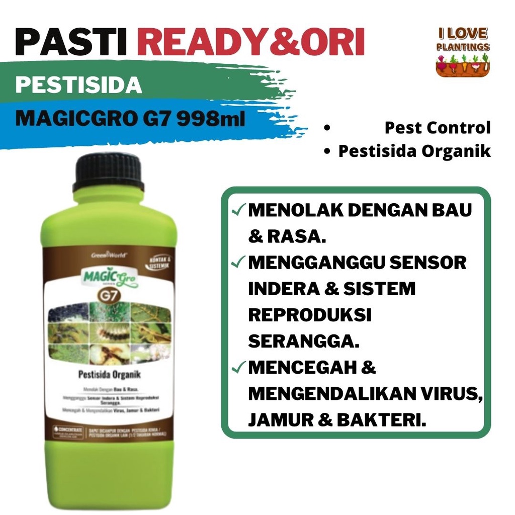 Pestisida Organik Cair MAGICgro G7 1L | BioPestisida untuk serangga dan kutu-kutuan pada tanaman