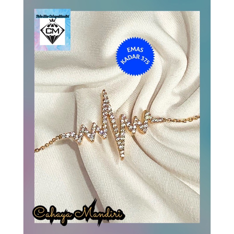 Gelang emas kadar 375 (8K) Berat 2,71 Gram