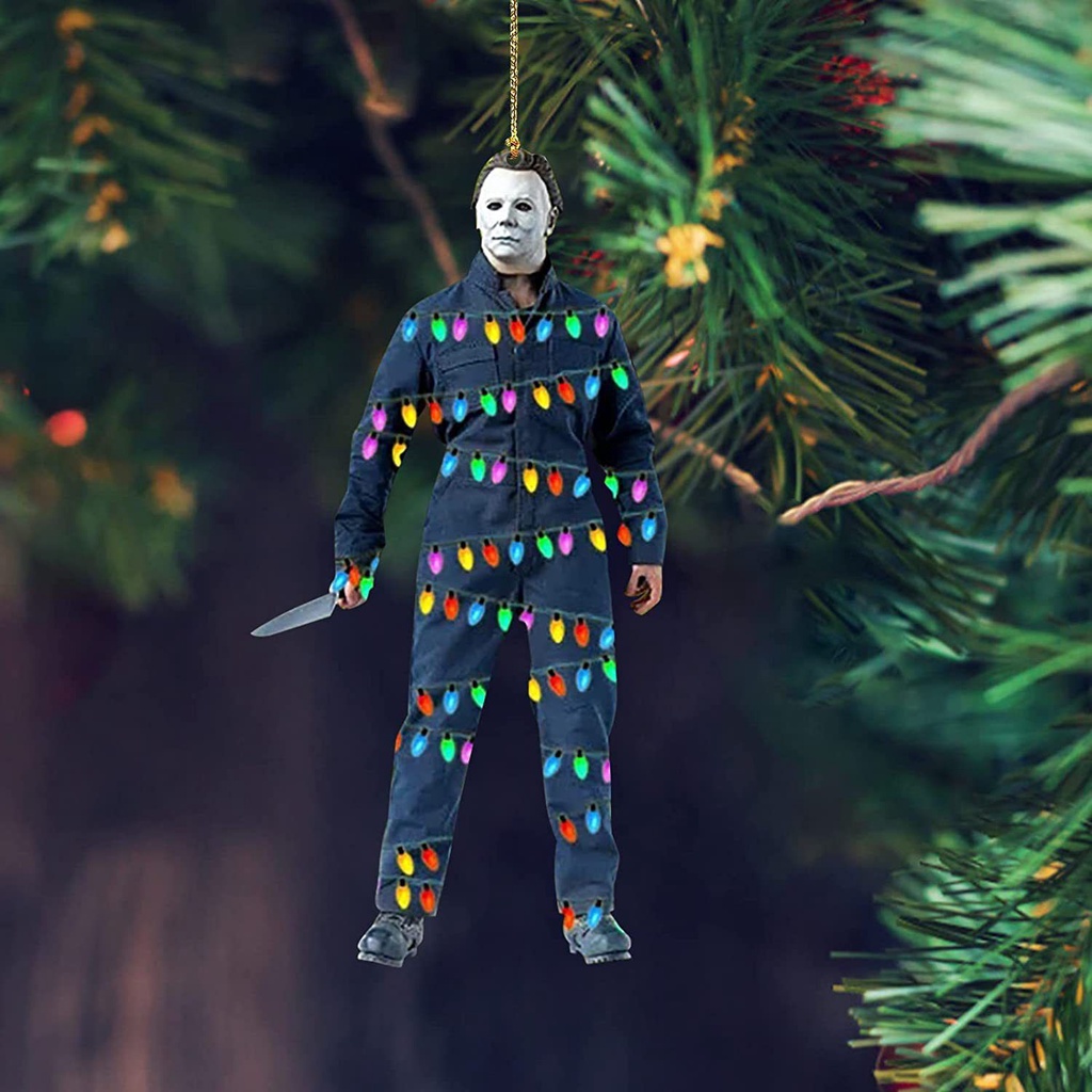 Halloween Christmas Horror Pendant MichaelMyers Jason Doll Xmas Tree Party Hanging Decoration