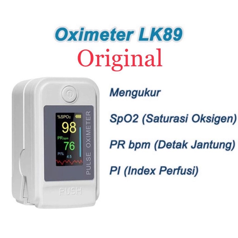 OXYMETER ALAT UKUR KADAR OKSIGEN / FINGERTIP PULSE / LK88 LK89 / ORIGINAL OXIMETER