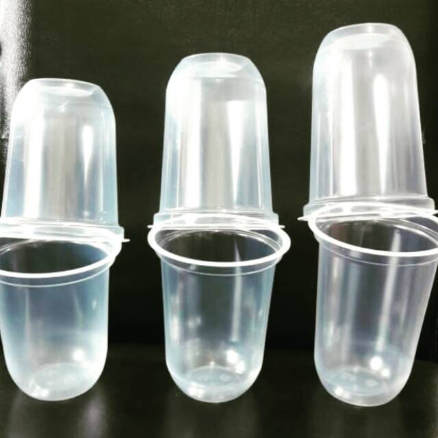 Gelas oval 14oz 16oz bahan tebal WITA cup