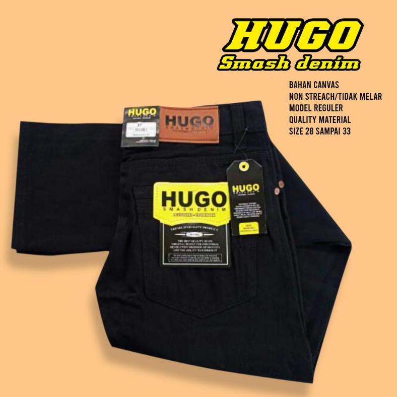 Celana Panjang Pria Standar/Bahan Canvas Celana Panjang Pria Reguler Canvas Hugo