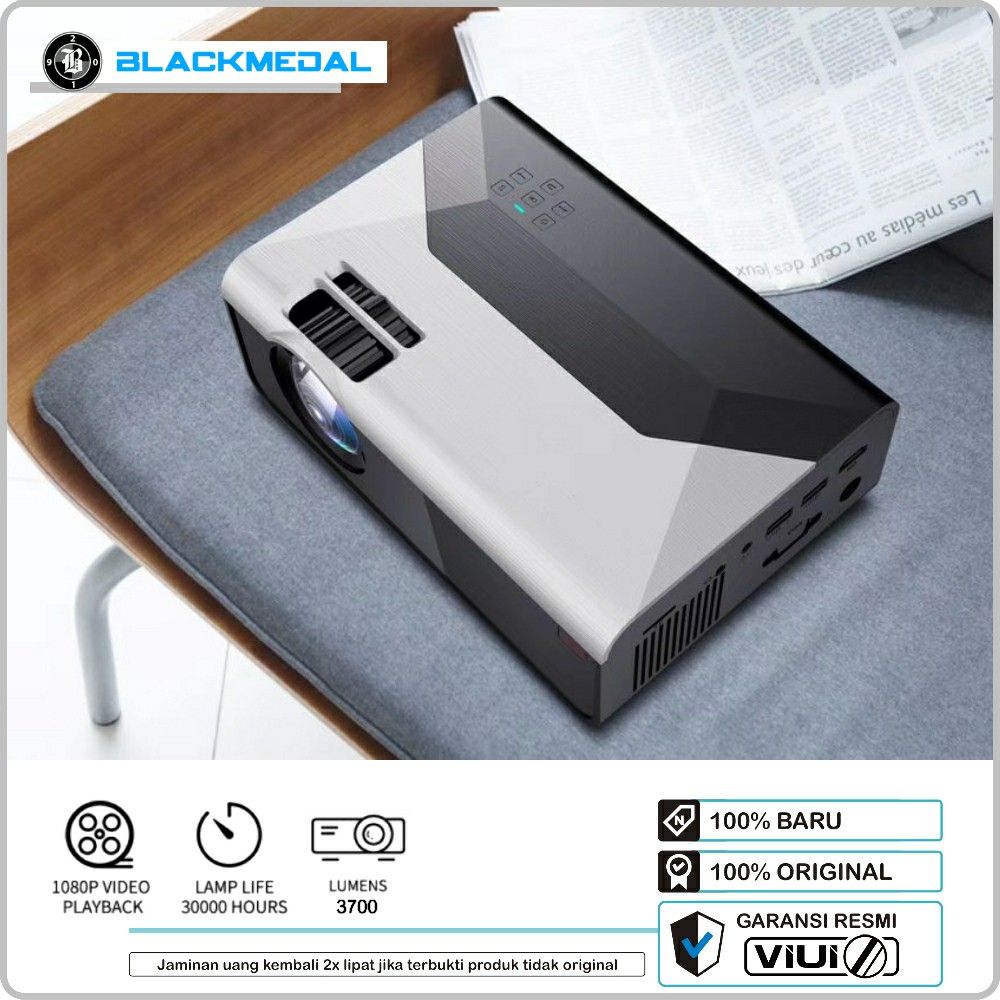 G08 4K Mini Proyektor Portabel 1080P 3700 Lumens Film Layar Lebar WiFi Android Infocus Mini TV Murah