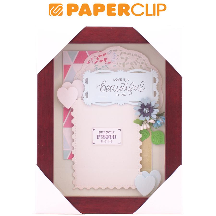 

SCRAPFRAME 6R WITH FLOWER LOVE 1 BLUE