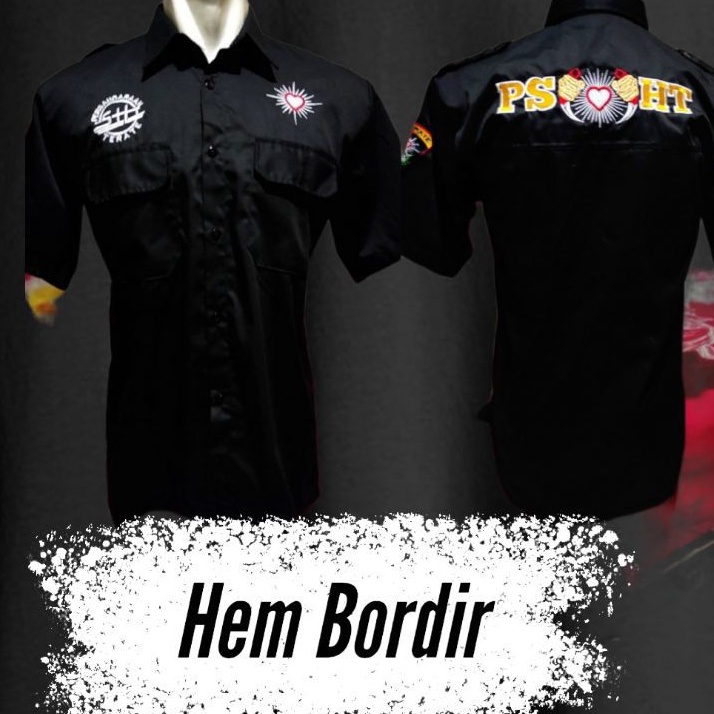 baju psht bordir kemeja psht bordir Hem psht bordir