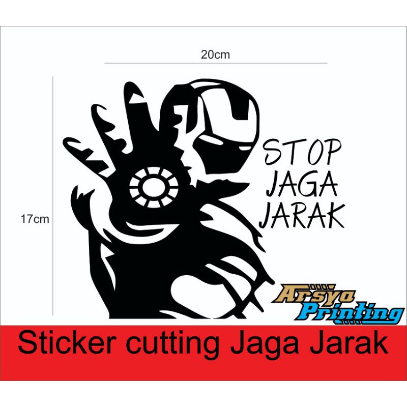 

stiker cutting jaga jarak