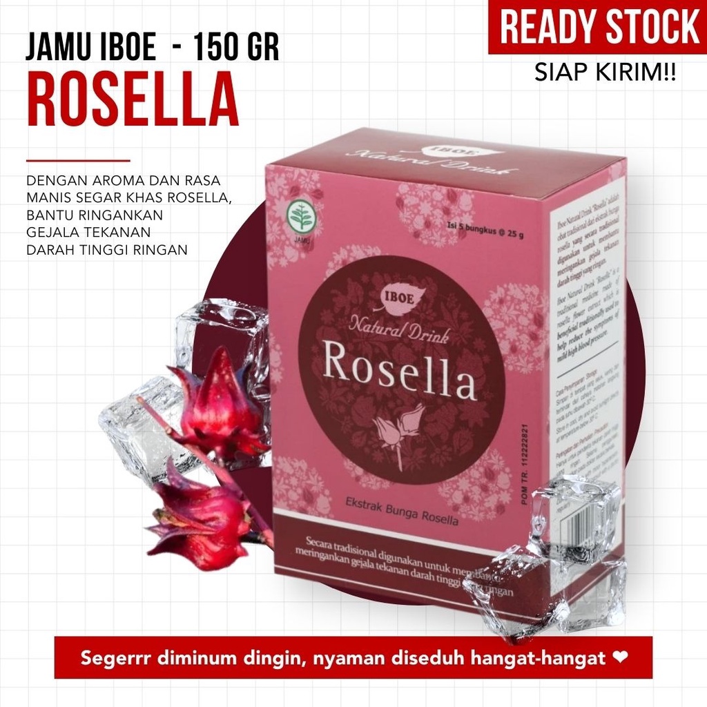 (TERMURAH) Jamu Iboe - Natural Drink Rosella - 150gr