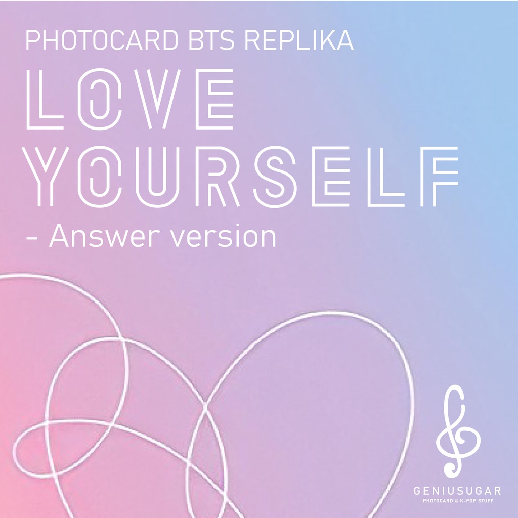 [BTS LYS ANSWER] PHOTOCARD UNOFFICIAL LOVE YOUR SELF ANSWER