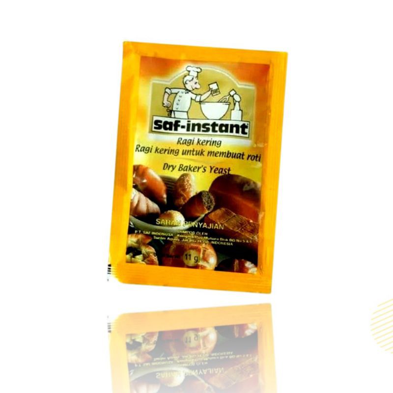 Ragi kering Saf-instant dry baker's yeast 4 x 11g / Pembuat Roti