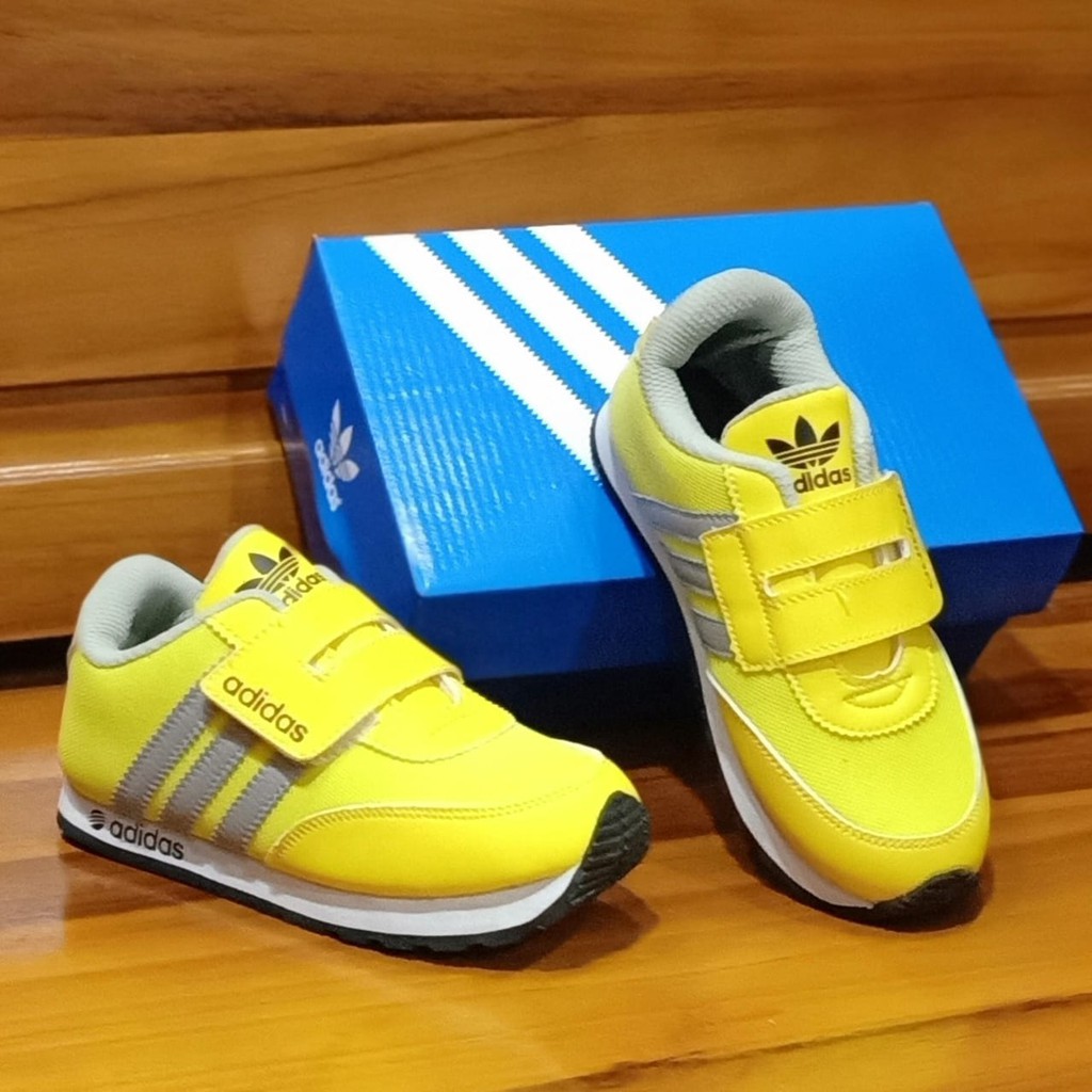 Sepatu anak Sneakers fashion casual terbaru Kuning sekolah running murah laki laki &amp; perempuan!!COD