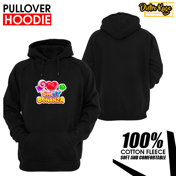 Jaket Hoodie Pria Sweet Bonanza Game SLot Pragmatic Play Sweater Ukuran Dewasa Unisex Distro Kage
