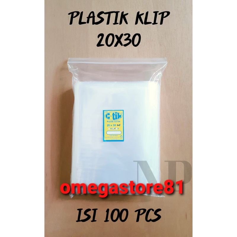 plastik klip cetik besar tebal ukuran 16x25 20x30 25x35 30x40 merk ctik