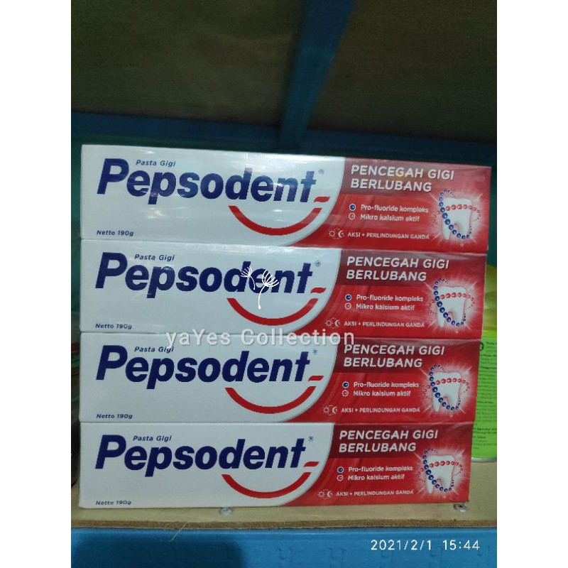 Pepsodent 225 pasta gigi Odol 190 g Siwak cool mint 12 plus Pepsoden pencegah gigi berlubang plak mulut bersih