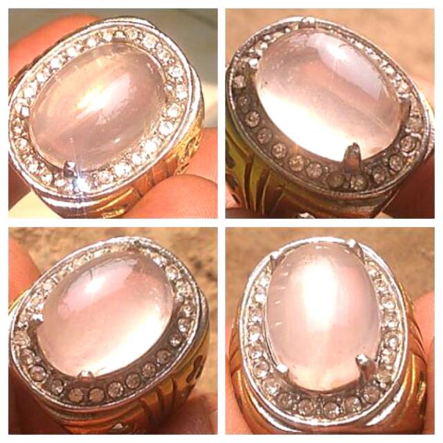 BIG SIZE Batu Akik Kecubung Mawar Natural Star Rose Quartz