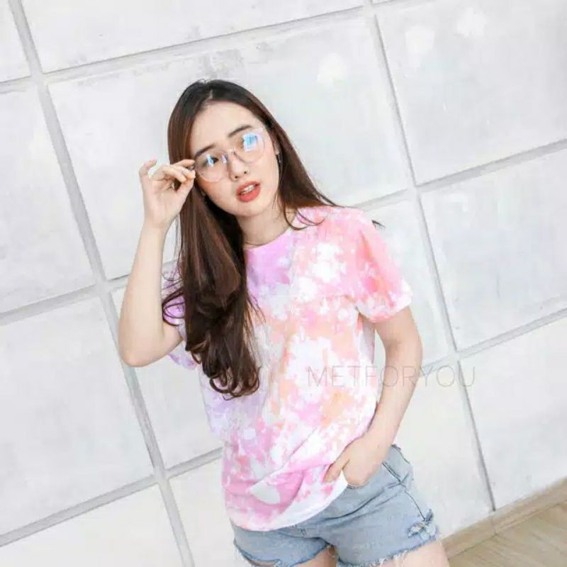 T-shirt Kaos Tie dye unisex dewasa wanita termurah kekinian grosir / Kaos tiedye unisex dewasa jumbo