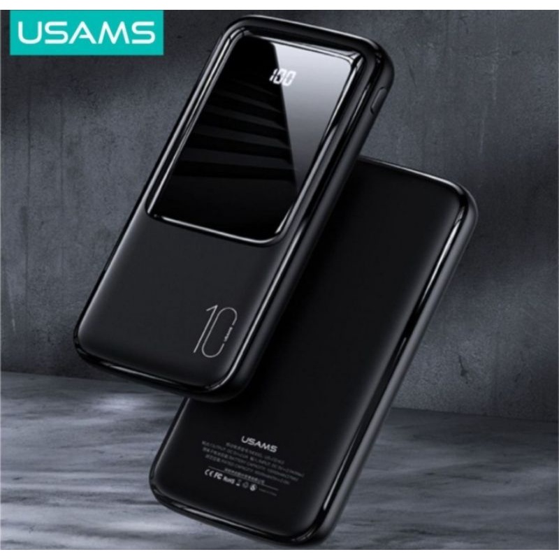 USAMS PB58 Powerbank 10000mAh Dual Input LED Display Hitam