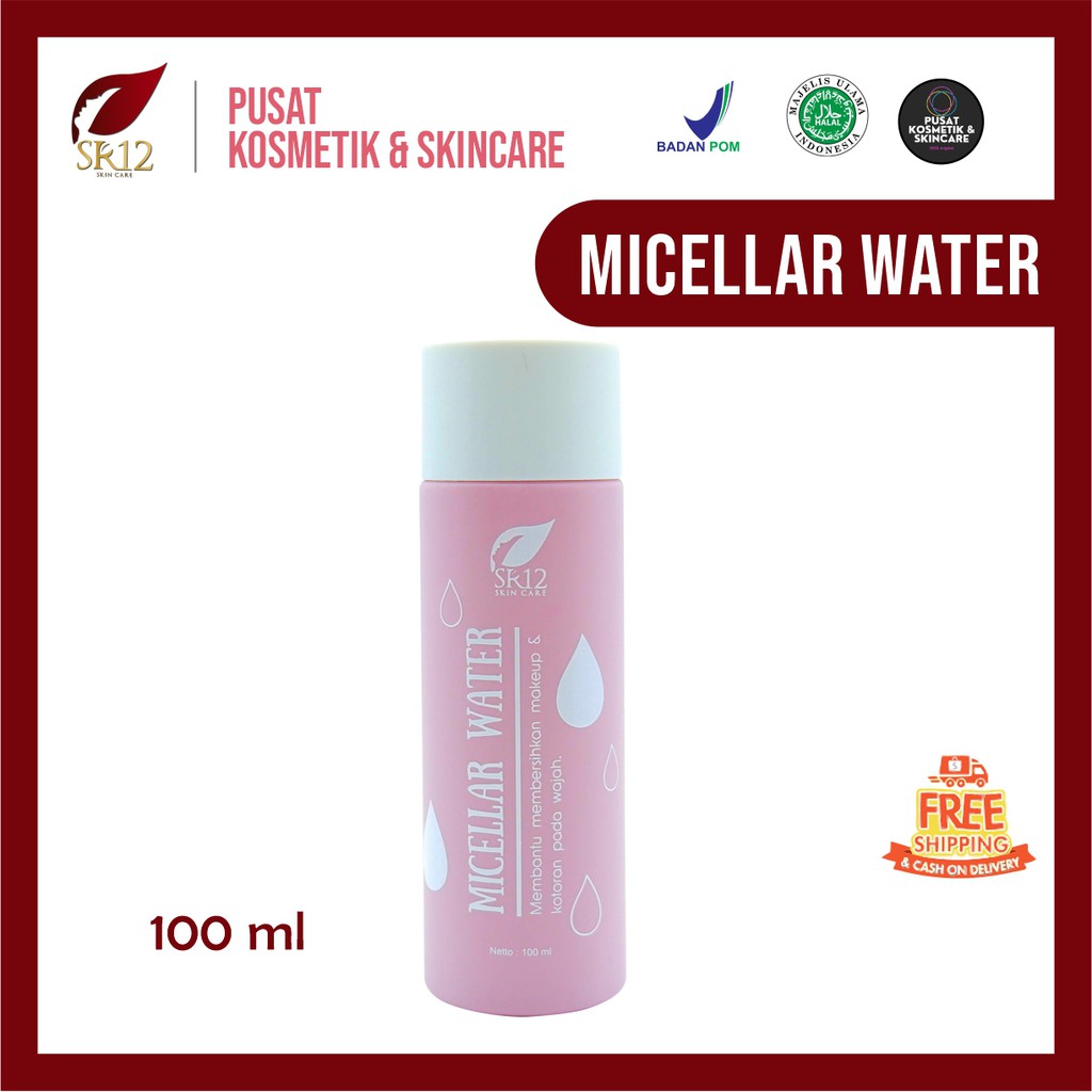 Micellar Water SR12 Cleansing Water Pembersih Wajah dan Makeup Secara Optimal 100 ml BPOM