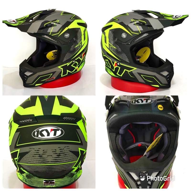 Helm KYT SKYHAWK Digger matt grey/yellow-kyt sky hawk-kyt cross