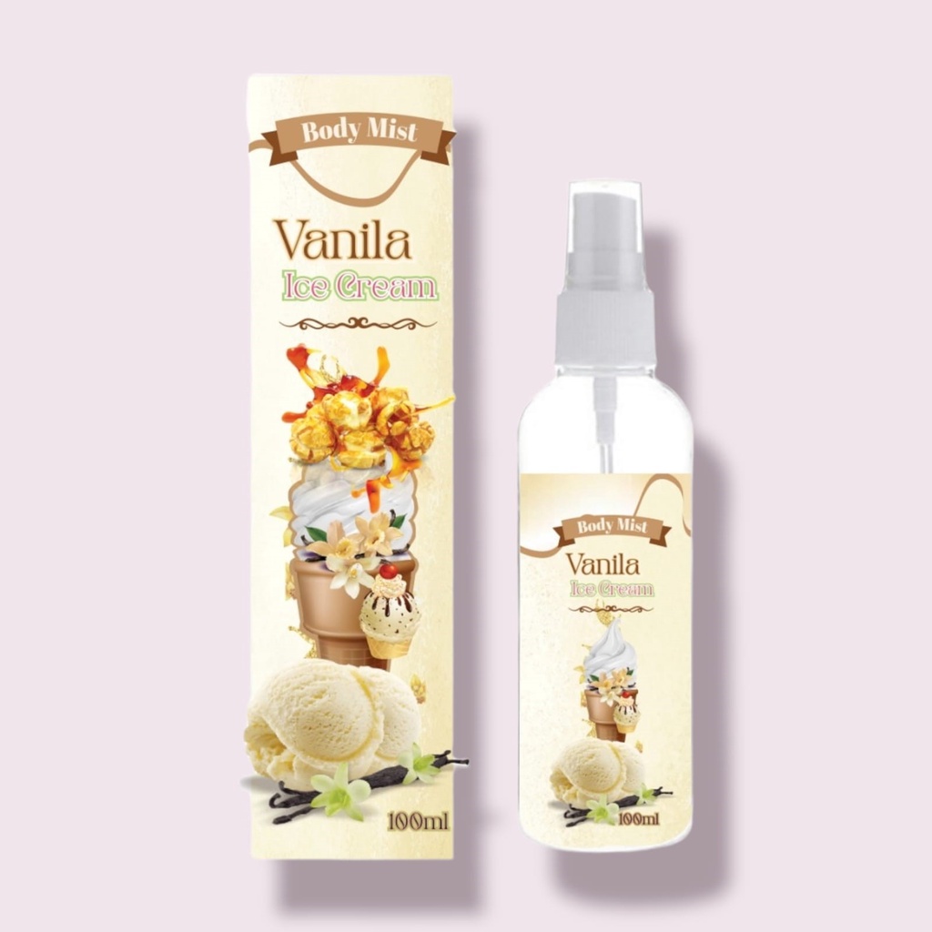 GEN - [BPOM] Parfum Body Mist Vanila Ice Cream 100ml Premium / Parfum Vanilla 100ml Unisex / Parfum Vanila Ice Cream 100ml Best Seller