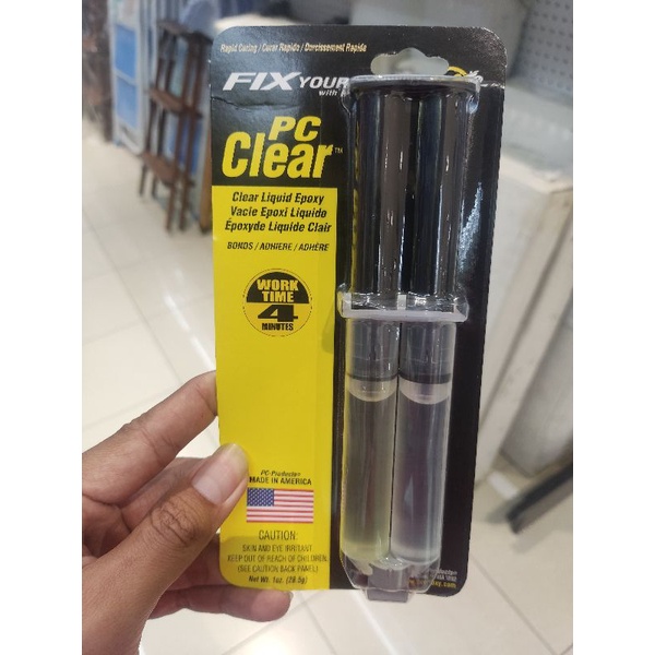 

PC Clear Lem cairan perekat epoxy dengan suntikan 25ml