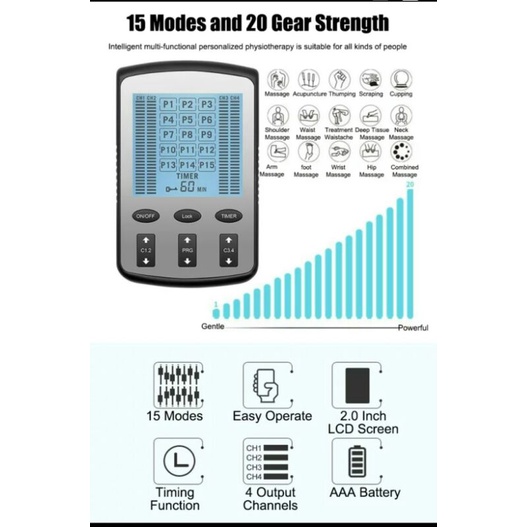 alat fisioterapi tens ems terapi akupunktur meredian stimulator otot