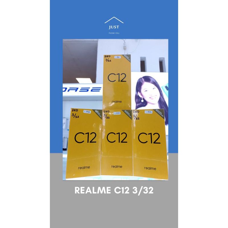 REALME C12 3/32 GARANSI RESMI (Red)