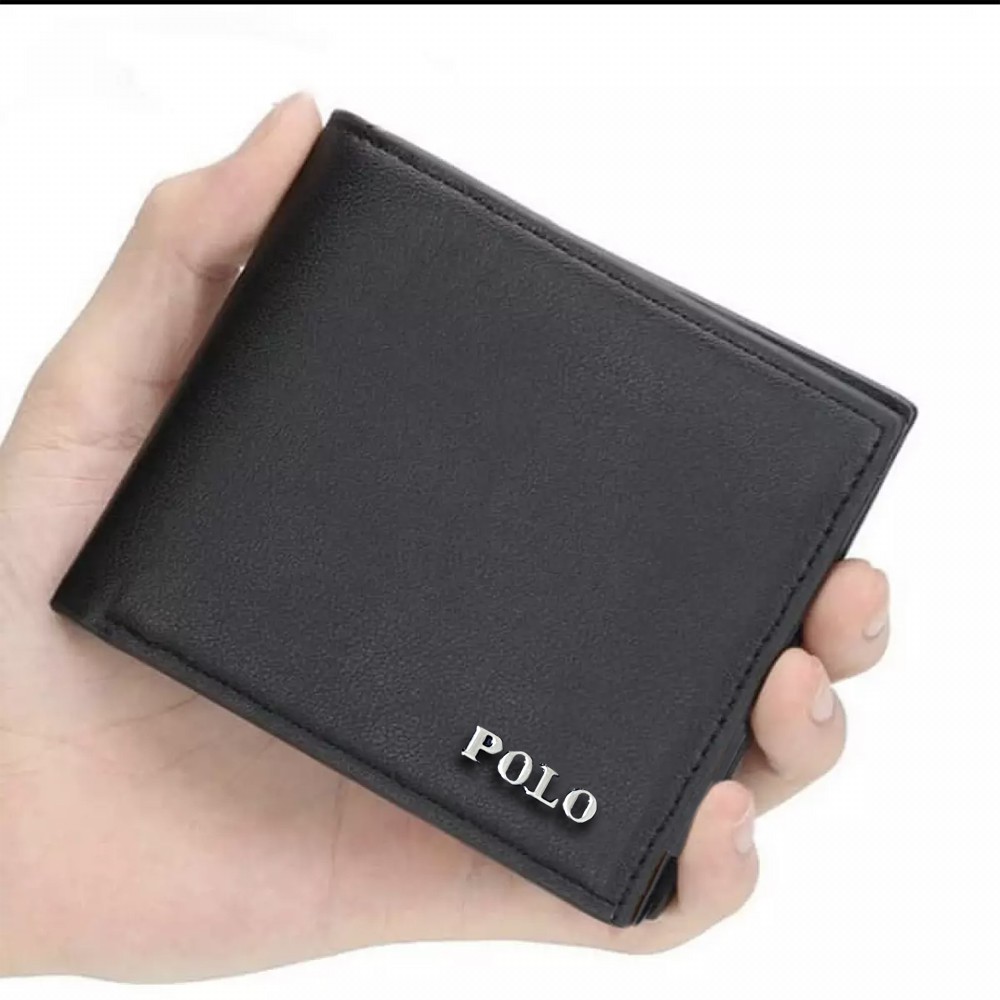 SHOPEE 9.9 SUPER SALE!! Dompet Pria Kulit Pendek P09 Men Wallet Dompet Bifold Lipat Dua + Free Box