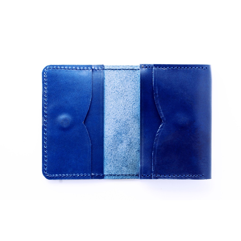 DOMPET KARTU CARD HOLDER KULIT ASLI - NAVY