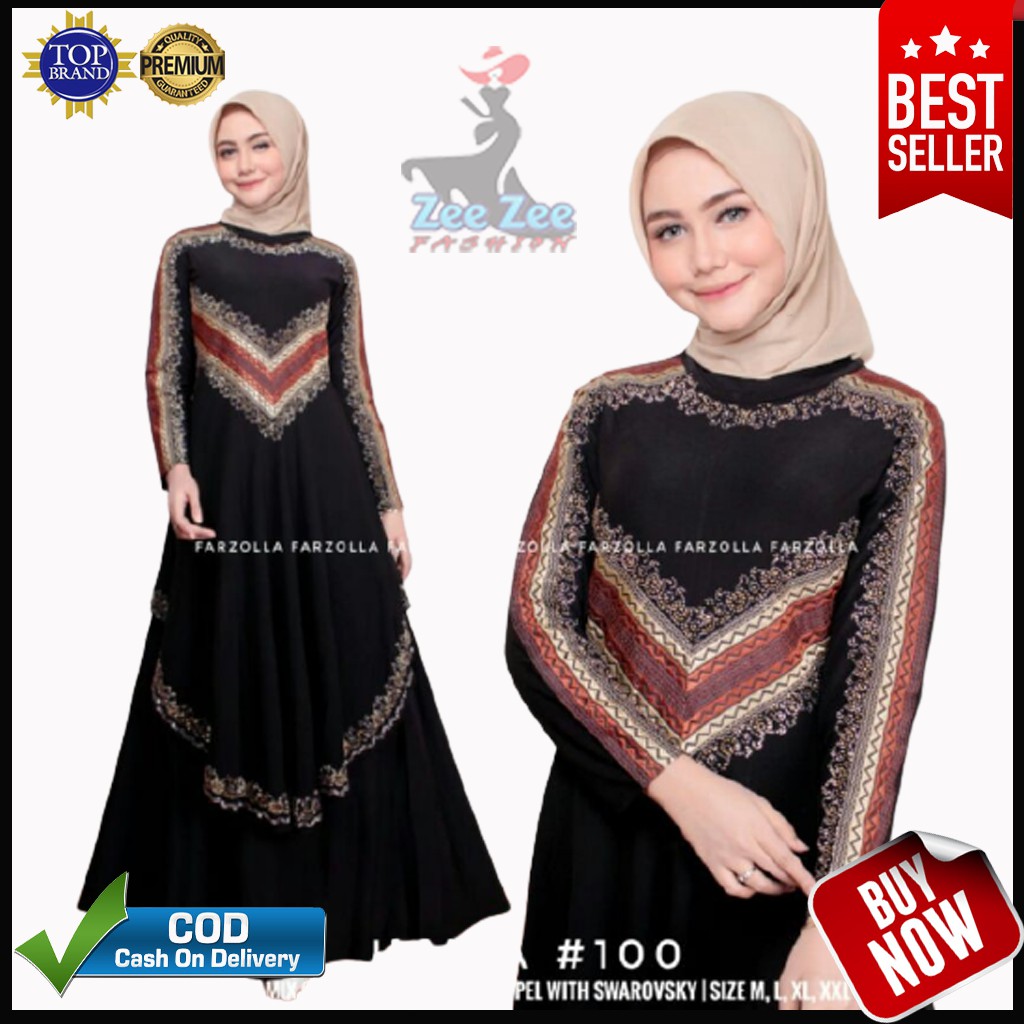 Baju Gamis Abaya Terbaru 2021 Turkey Hawa 100 Farzola Ori Megastore Fashion Terbaru Jumbo M L XL XXL