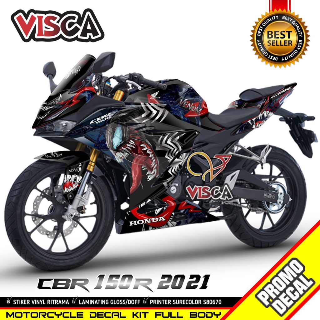 Decal Cbr 150r 2021 Full Body Decal Cbr 150r New Full Body Stiker All New Cbr150r Full Body Venom