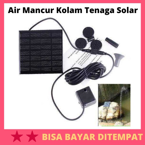 Air Mancur Kolam Tenaga Solar Matahari 7V 1.12W 150L/h  / Air Mancur Pancuran Air Kolam Ikan Taman R