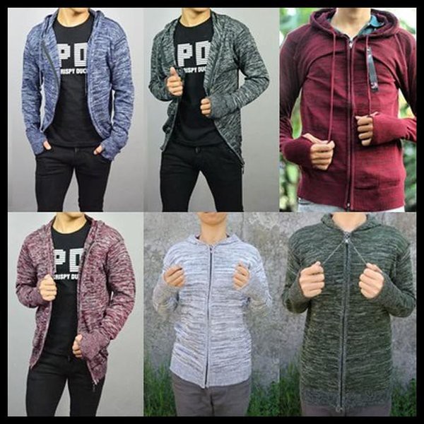 Sweater Jaket Hoodie Rajut Premium