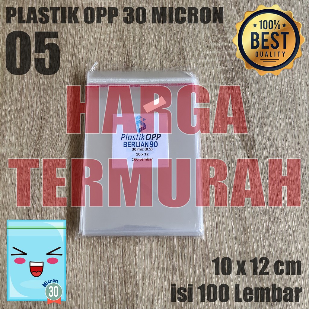 

10 x 12 cm PLASTIK OPP TEBAL 30 Micron (0,5) PLASTIK KEMASAN TERMURAH / PLASTIK UNDANGAN