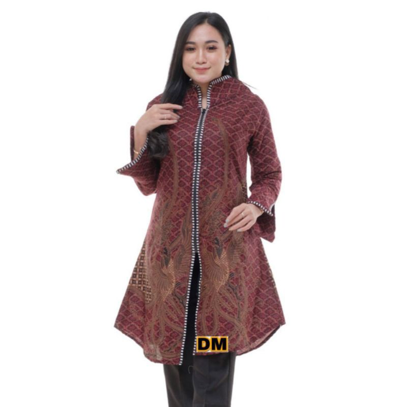 MURSYID OFFICIAL - Batik Couple Seragam | Batik Couple Modern | Baju Batik Couple | Batik Tunik Couple | Batik Couple Panjang M L XL XXL JUMBO Emhabatik-B.TUNIK Z.PANJANG