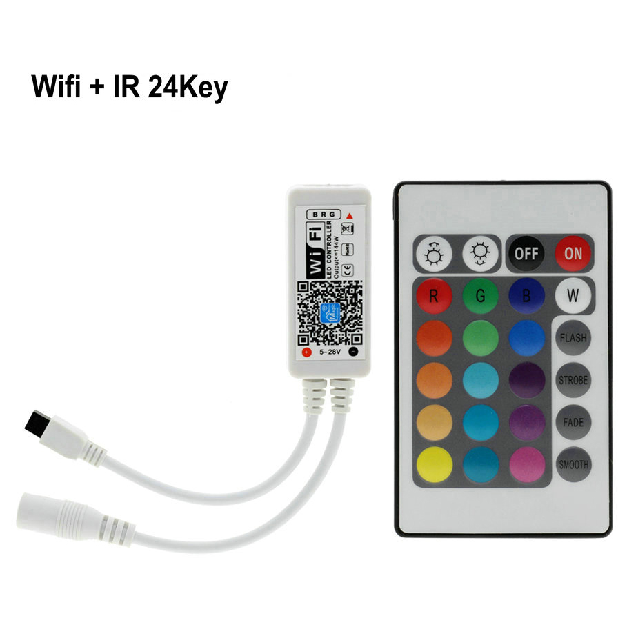 Remote Control Lampu LED RGB 24 Key with Wifi Controller