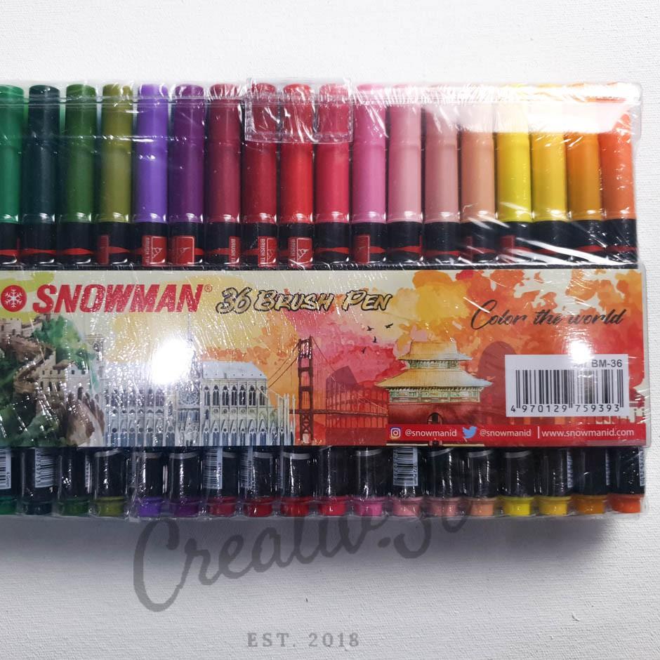 

Get Sale Brush Pen Brushpen Spidol Kaligrafi Snowman FULL SET 36 WARNA BM-1