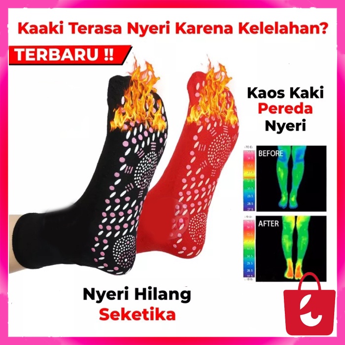 [Harga Sepasang] Kaos Kaki Magnet Magnetik Terapy Therapy Kaos Kaki Kesehatan Kaos kaki terapi pelancar darah beku kaos kaki pemanas penghangat k