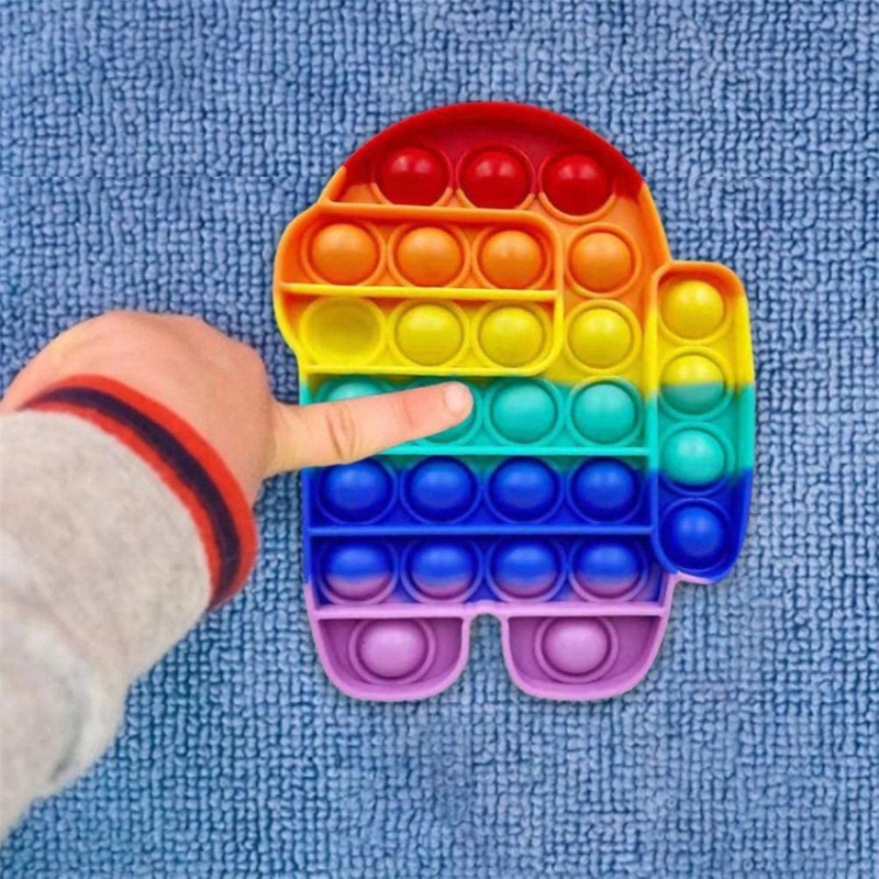 Zzz 1Set Gantungan Kunci Mini Lembut Mainan Sensorik Anti Kecemasan Dengan Blok Puzzle Untuk Anak-Anak