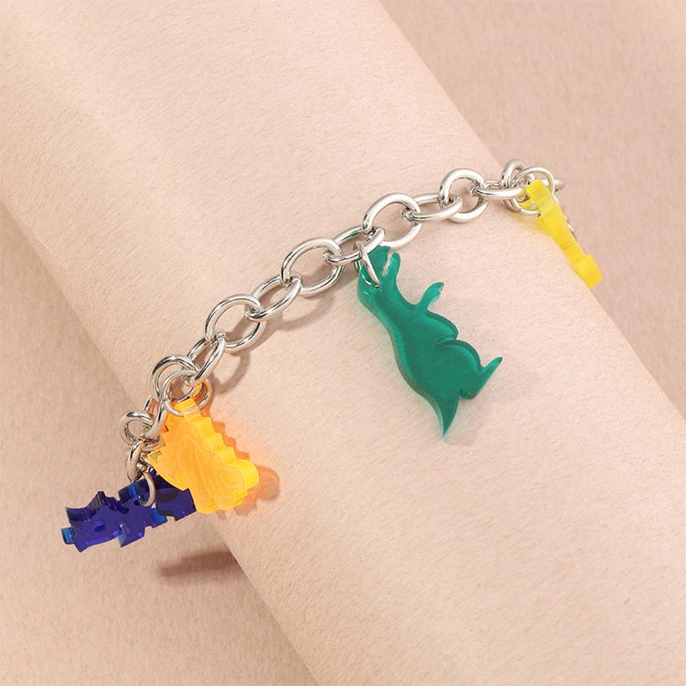 Preva Dinosaurus Gelang Tangan Wanita Wanita Resin Kartun Akrilik