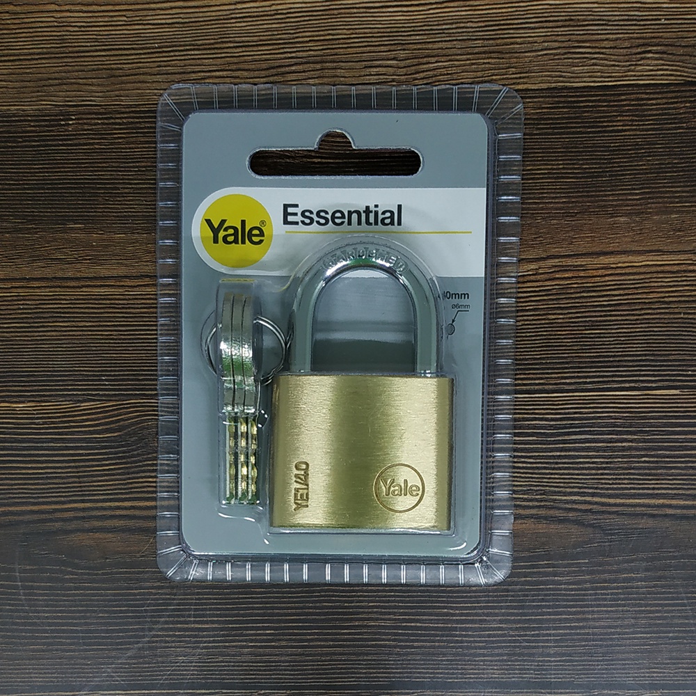 GEMBOK PADLOCK YALE YE1 40 122 Brass Padlock Essential Series