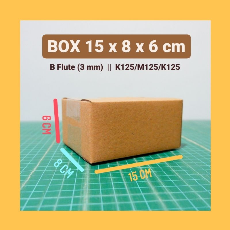 

kardus karton box polos uk. 15x8x6 cm, single wall tebal 3mm