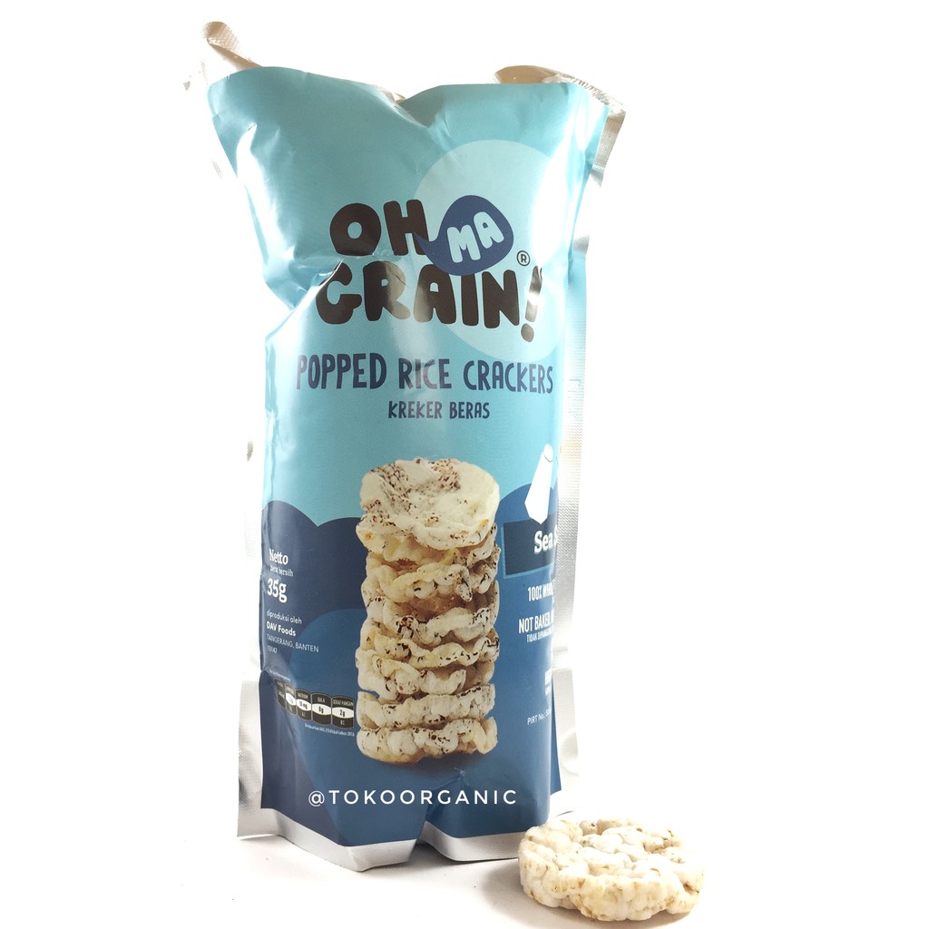 

Oh Ma Grain! - Popped Rice Crackers with Sea Salt 50g