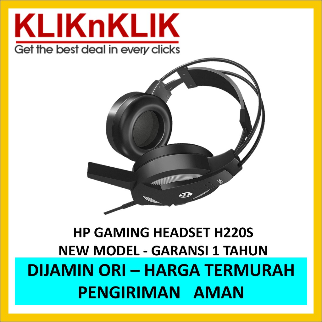 Aksesoris - HP GAMING HEADSET H220S - NEW MODEL - GARANSI 1 TAHUN