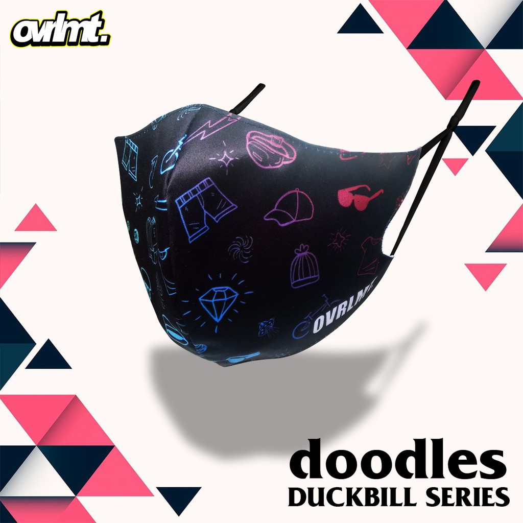 Masker duckbill Overlimit Doodles 2