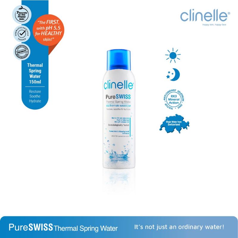 Clinelle -  PureSwiss Thermal Spring Water 150 ml - Facial Mist Spray