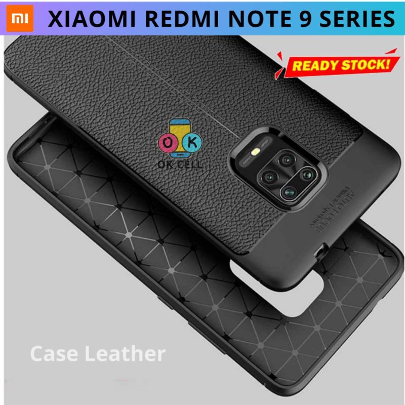 XIAOMI REDMI NOTE 9S / 9 PRO MAX SOFTCASE LEATHER - SOFT CASE AUTO FOCUS KESING KULIT HITAM PREMIUM