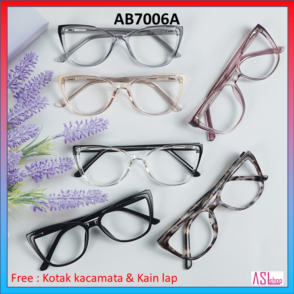 FRAME DAN KACAMATA MINUS (AB7006A) KUAT DAN NYAMAN DIPAKAI + LENSA BLUERAY / PHOTOCROMIC