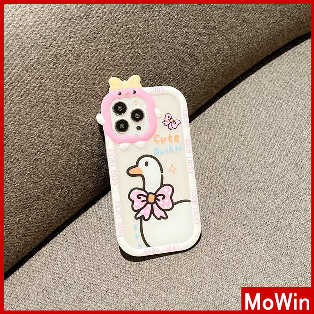 iPhone Case Silicone Soft Case Clear Case Airbag Shockproof Protection Camera Smooth Feel Cartoon Duck Cute Compatible For iPhone 11 Pro Max 13 Pro Max 12 Pro Max 7Plus xr XS Max